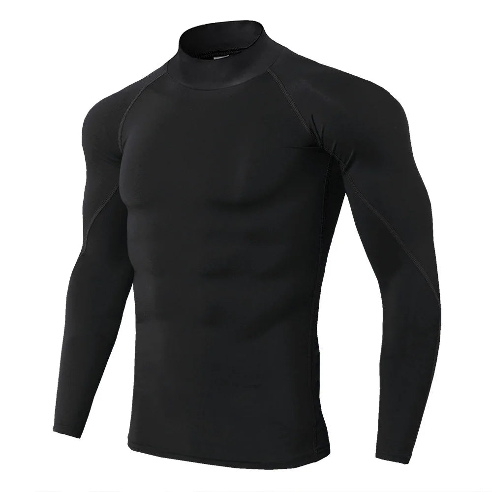 Camiseta Masculina Esportiva de Compressão Manga Longa