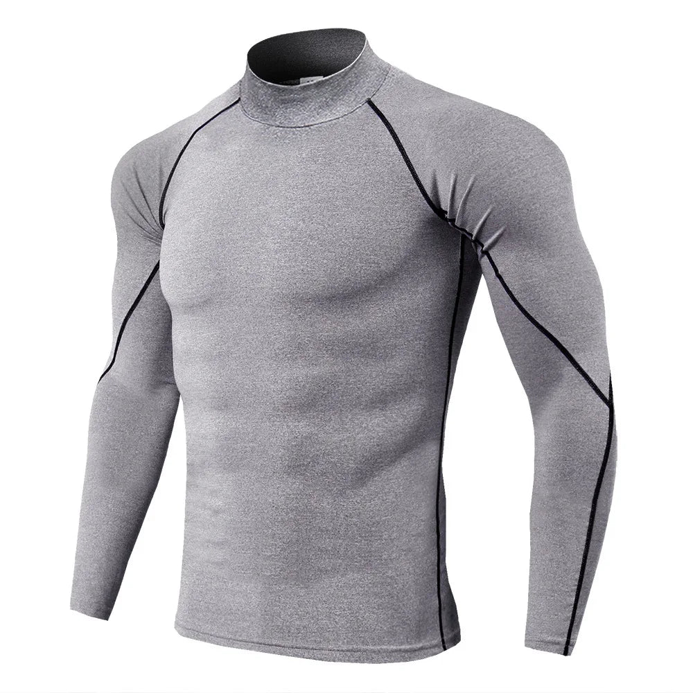 Camiseta Masculina Esportiva de Compressão Manga Longa