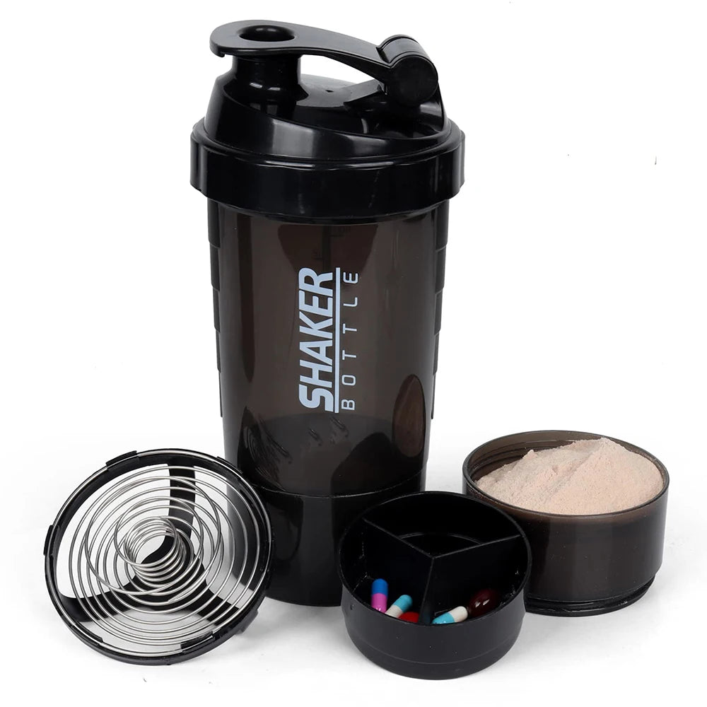Garrafa Shaker 3 em 1 para Suplementos